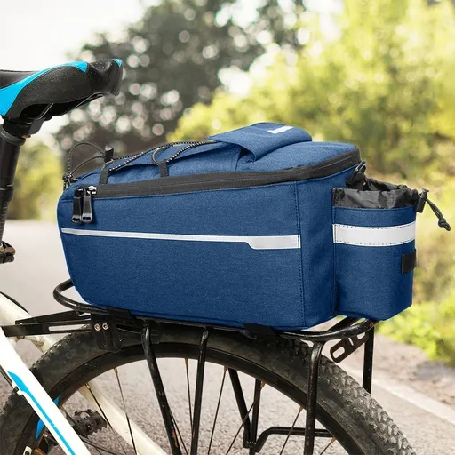bike cooler bag Bike Trunk Cooler Bag Insulated Rear Rack Storage Reflective for Safe Riding Night Cycling