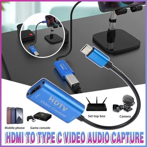 HDMI to TYPE-C Video Capture Card 4K/1080P 60fps HD Recorder Game Live Streaming