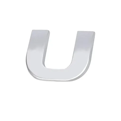 A-Z Alphabet Letters Car Sticker Self Adhesive Auto Badge Emblem 3D Chrome Good - U