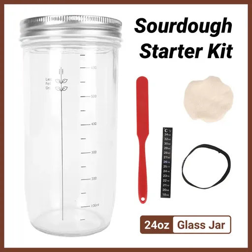 24oz Bread Fermentation Glass Jar Baking Supplies Airtight Container Dough