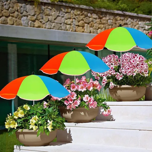 UV Resin Plant Umbrella Adjustable Shade Cover for Potted Plants, Seedbeds, Greenhouse, Garden and Patio