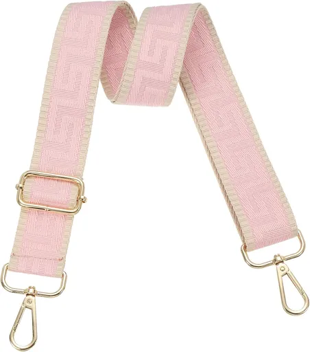 Purse Strap, Adjustable Crossbody Bag Straps Wide Shoulder Strap Universal Replacement Belt for Women's Handbags Canvas Satchels Backpack, Light Pink -