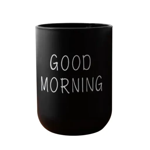 1 Piece Unbreakable Plastic Bathroom Cup - Toothbrush Holder & Reusable Tumbler for Drinking & Mouthwash. Easy to, Black, 2.5x6.4 x 8.9 cm
