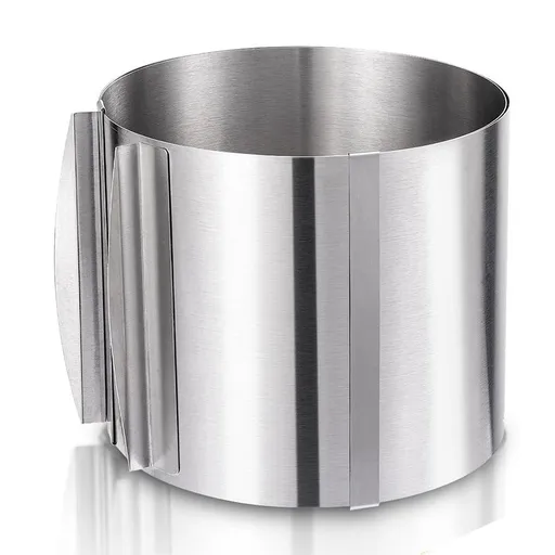 Adjustable Stainless Steel Cake Ring 6 to 12 Inches, 6 Inch High Stainless Steel Baking Rings, Round Cake Molds