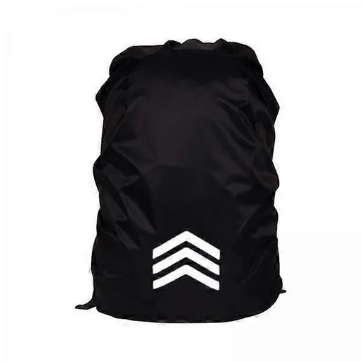 Backpack Rain Cover Waterproof Oxford Cloth Backpack Protector with Reflective Strip Elastic Design Hiking Cycling Travel Cover - Black L