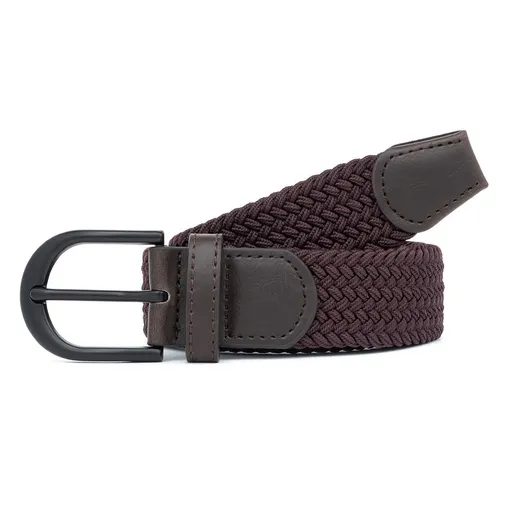 Men's Woven Belt Brown 02