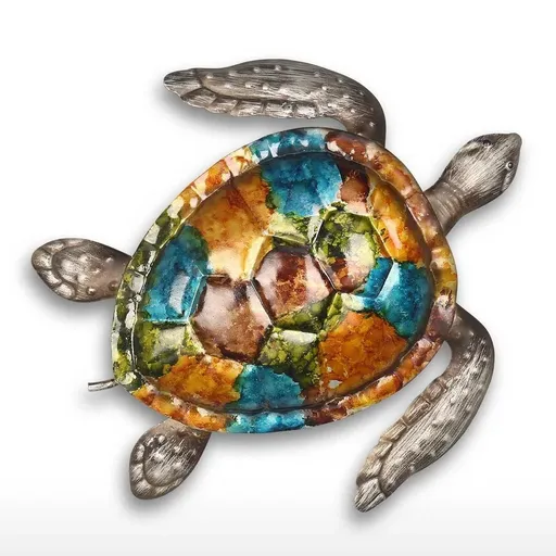 Colorful Turtle Wall Decor Coast Ocean Sea Wall Art Iron Animal Wall Decor Home Bedroom Decoration (Colorful)