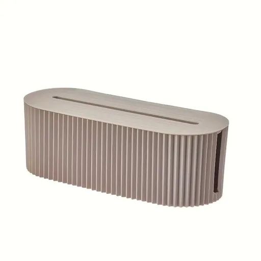 1 Multi-Scene Cable Storage Box Durable Desktop TV Cable Management System with Lid Scratch-Resistant Storage Case, Suitable for Power Strips, Chargers, and Home Office Supplies.(light brown)