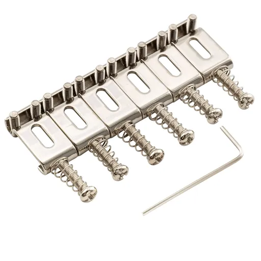 6pcs Electric Guitar Bridge Code Iron String Code Electric Guitar Pulling Board Bottom String Buckle Bridge String Code Saddle