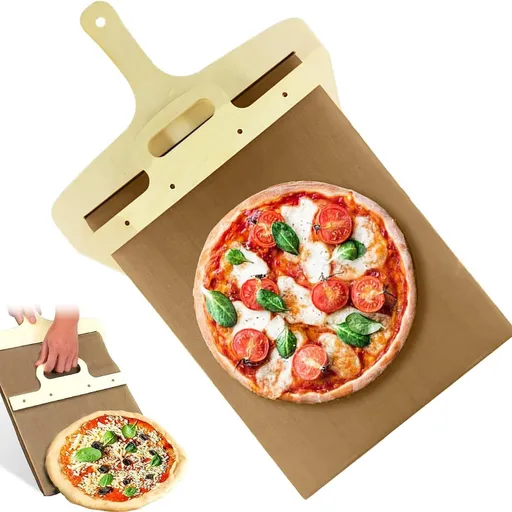 Smart Slider that Transfer Pizza Perfectly,Pizza Peel Slider, Pizza Paddle Slider With Handle & Baking Cloth Non-Stick