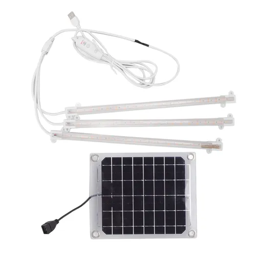 Solar Plant Grow Light LED Plant Grow Light Strip for Balcony Greenhouse Herbs Vegetables Flowers 30W