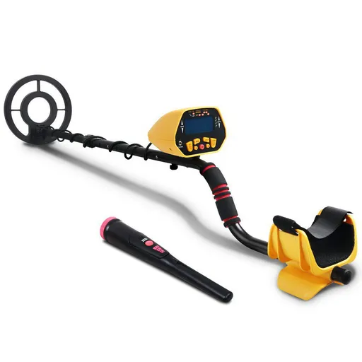 Metal Detector 180MM Deep Sensitive Water Resistant Pinpointer Treasure Hunter Yellow