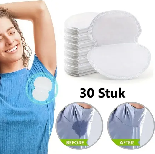 Anti-Sweat Underarm Pads | Anti-Perspirant Underarm Pads | Anti-Sweat | For Underarm Sweat | Disposable | 30 Pieces