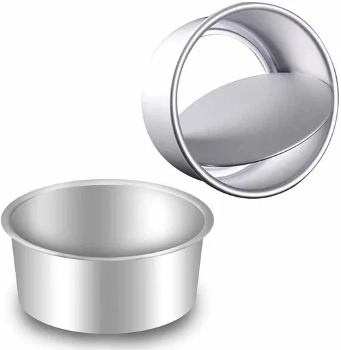 2-Pack 6-Inch Cake Pans Non-Stick Deep Aluminium Round Cake Pans with Removable Bottom for Baking - Baking - Weddings - Birthdays - Christmas Celebrations