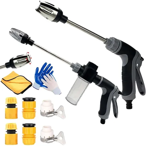 Pressure Washer, Water Pressure Washer, High Pressure Water Gun, 360°Rotating High-Pressure Nozzle for Every Garden Hose, 3 Spray Modes