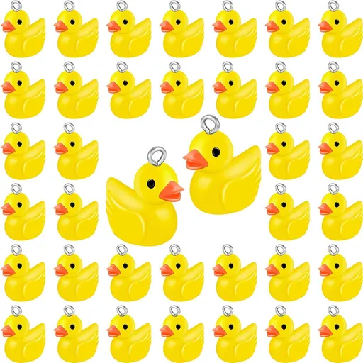 80 Pieces Mini Resin Duck lamingo Charms Pendants indings Charm DIY Duck Pendants or Bracelet Necklace Earrings Keychain Crats