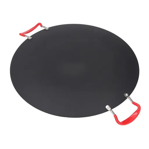 Korean Grill Pan Non Stick Round Portable BBQ Flat Griddle Outdoor Camping Home Barbecue Tray M