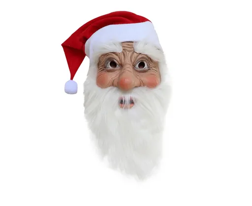 Halloween Creative Santa Claus Shape Christmas Cosplay Costume Decor Face Cover-C