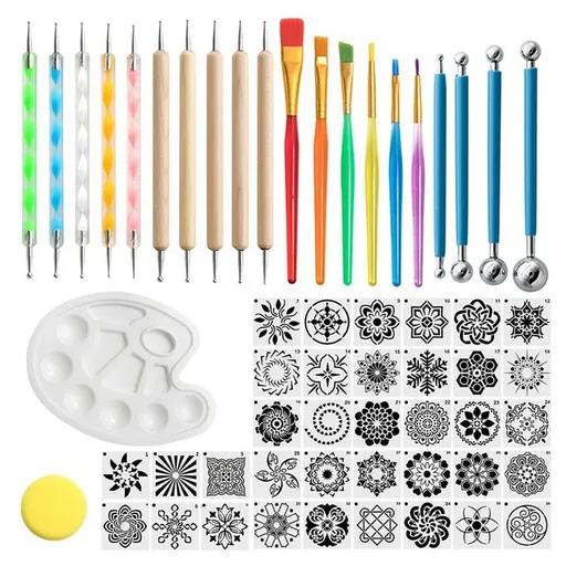Mandala Dotting Tools Rock Dot Stencils for Painting Tool Set Craft Kits for Nail Mandala Arts Drawing