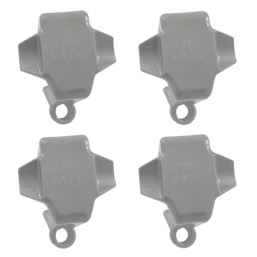 4 Pcs Square Rail Fender Bumpers Hanger/Adjuster/Clip Docking for Bumper, Pontoon Boat Clips