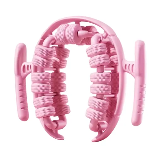 Yoga Wheel Muscle Massage Roller Stretching Fitness Exercise Training Equipment - Pink