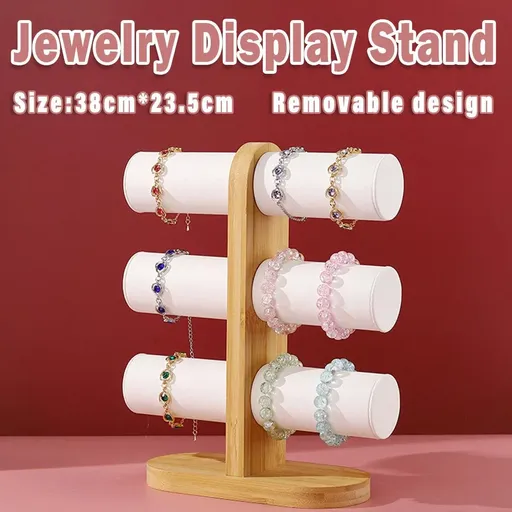 Three Tier Jewellery Display Stand Bracelet Storage Rack Desktop Bracelet Holder