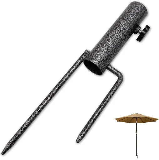 Patio Umbrella Steel Anchor Sand Anchor Beach Umbrella Anchor Grass Auger Spike Patio Sunshade Support Beach Umbrella Steel Stand Base
