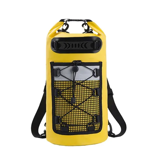 Outdoor Waterproof Dry Bag Roll Top Sack Rafting Swimming Hiking Travel Gear - Yellow - 30L