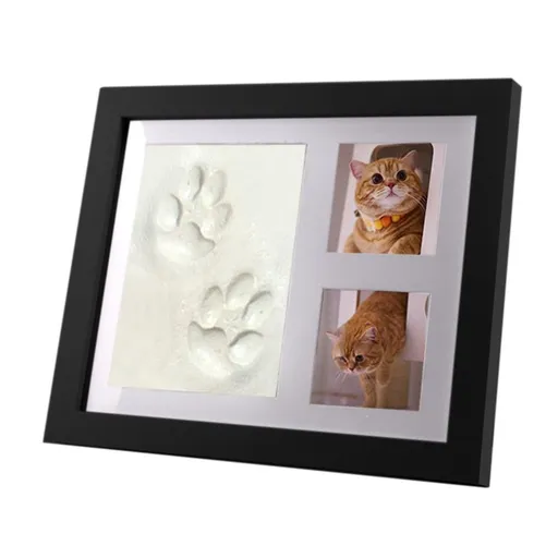 Clay Hand-Footprint and Pet Paw-Print Keepsake Frame Kit - Black