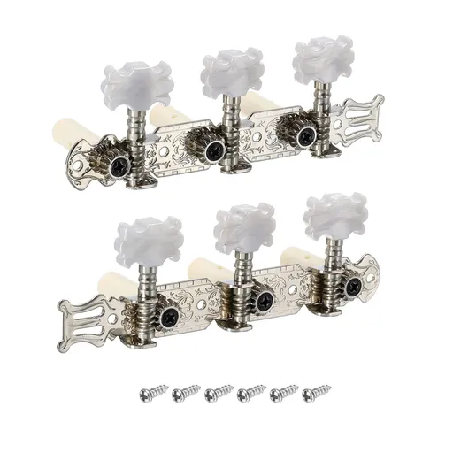 Guitar Tuning Pegs Machine Heads Tuning Keys Tuners for Classical Guitar Single Hole 1 Set, stylish and beautiful White