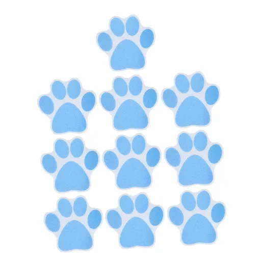 10 Piece Dog Paw Print Non-Slip Stickers Waterproof Decals for Bathtub Bathroom Kids Collapsible Bathtub Adhesive Decor