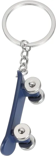 SkateBoard Hoop Keychain, Mini Cute Sports Basketball Key Chain Sport Ball Pendant Ring Bag Blue -