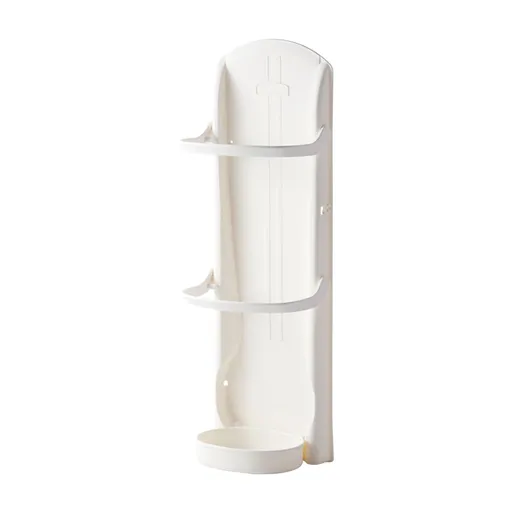 Wall Mounted Umbrella Stand Rack Punching Free Umbrella Holder with Removable Drip Tray for Household 4 Slot