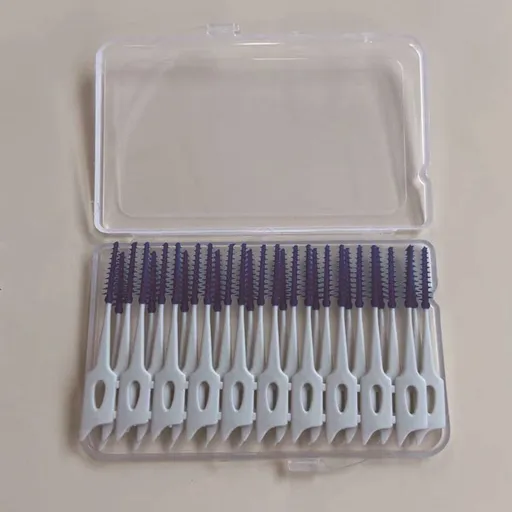 200PCS Interdental Brushes Ultra Tight Bristles Tooth Interdental Cleaners Silicone Toothpick Brush Teeth Soft Picks,Blue