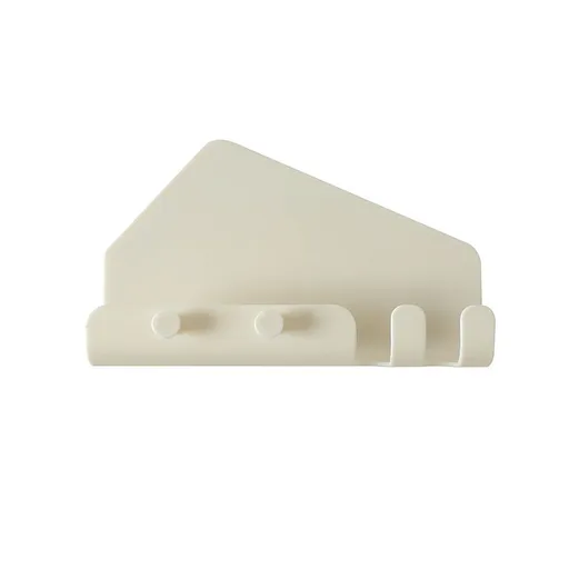 Self-Adhesive Wall Mount Mail Letter Holder with 2 Key Hooks Organizer ~ Holds Car/House Keys, Leashes, Mails, Phones-3pcs