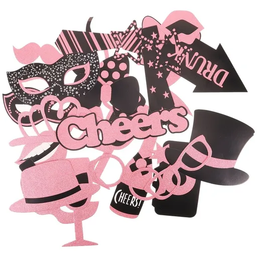 30pcs Wedding and Birthday Photo Booth Props for New Year Party Festival Paper Props Set