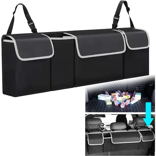 Trunk Hanging Organizer, Backseat Bag, Car Interior Accessories Pouches for Groceries, Will Provide More Storage Trunk Space