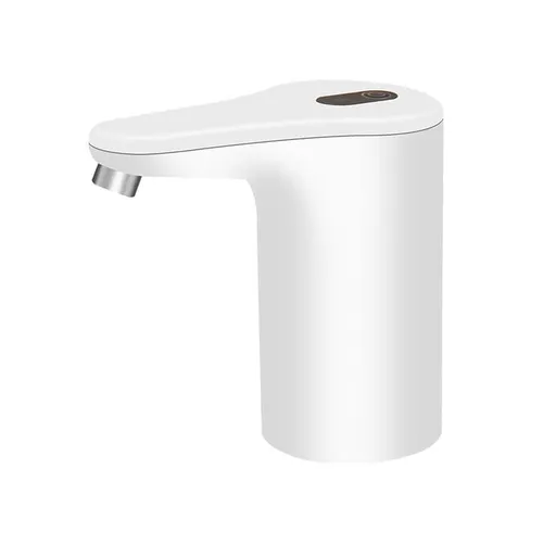 Electric Water Pump Automatic Dispenser with USB Charging for Water Refilling and Cold Water Distribution, White