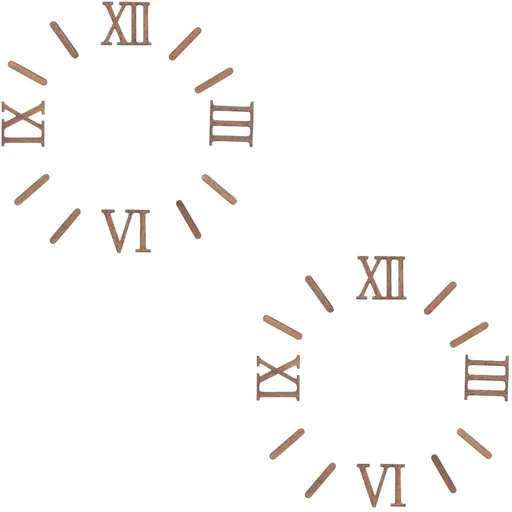 Light Brown Wooden Clock Numbers, Practical for Home Decor and DIY Projects, 2Sets