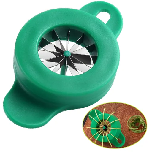 Scallion Silk Knife Kitchen Green Onion Shredder,Green Onion Cutter Spring Onion Cutter Graters Shred Silk Knife (Green)