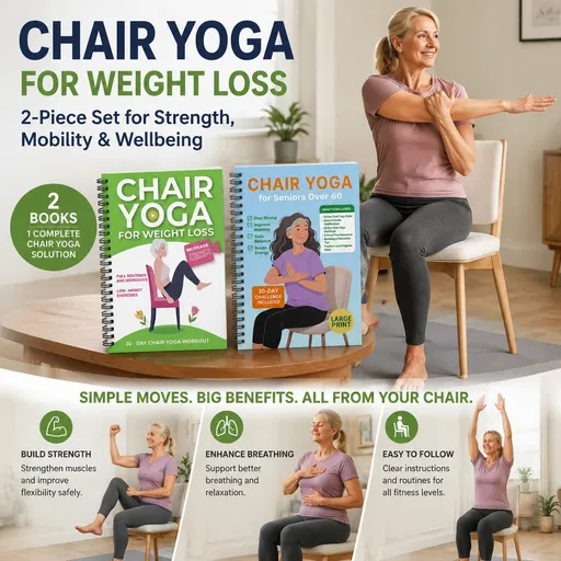 Coil Bound Senior Chair Yoga Journal Multi Style Fitness Training Notebook