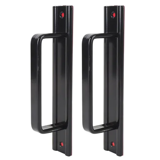 2pcs Barn Door Handles Sliding Door Handles Door Pull Handles for Glass Door Cabinet Drawer Aluminum Alloy Black