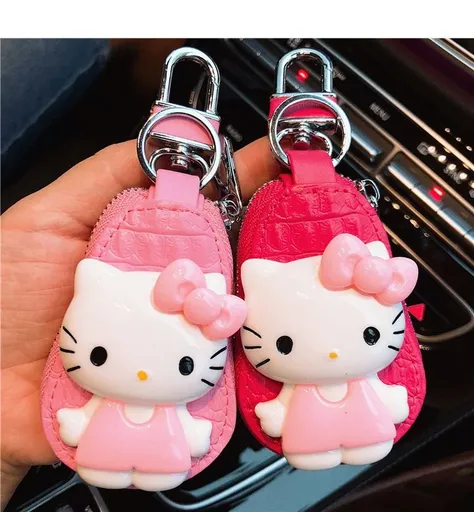 Cartoon Key Bag for Kia Lexus Black Rose Red Stance KY