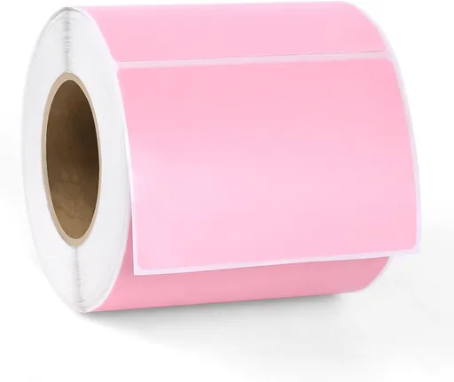 3"x2" Inch Thermal Printer Labels - Adhesive Waterproof Address and Barcode Stickers for Laser/Inkjet Printers, Ideal for Small Business Shipping&Inventory(500PCS, Pink)