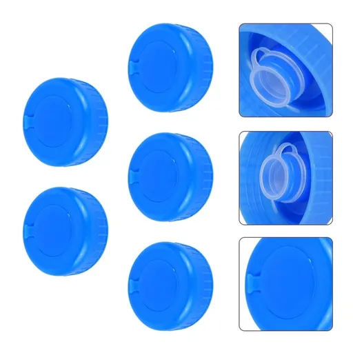 5-Pack Bottle Caps PC Material Sealing Jug Lids for Everyday Use and Replacement
