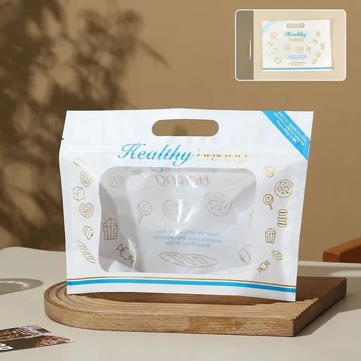 100 Pack Blue & White, Small 22×29.5+10cm