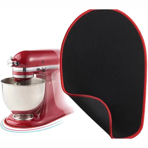 Sliding pad for vertical mixer, chef's machine anti slip pad - suitable for tilted kitchen auxiliary vertical mixer electrical sliding pad, table storage mobile sliding pad （small size red edge 4.5L-5L)