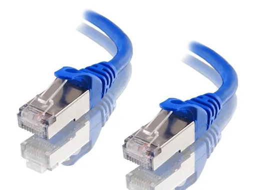 ASTROTEK CAT6A Shielded Ethernet Cable 50cm/0.5m Blue Color 10GbE RJ45 Network LAN Patch Lead S/FTP LSZH Cord 26AWG