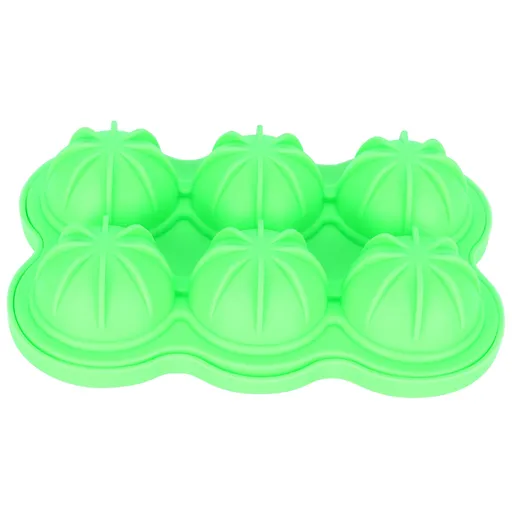 6-Grid Ice Ball Maker Reusable Silicone Ice Ball Mold Tray for Home Kitchen Bar UseGreen