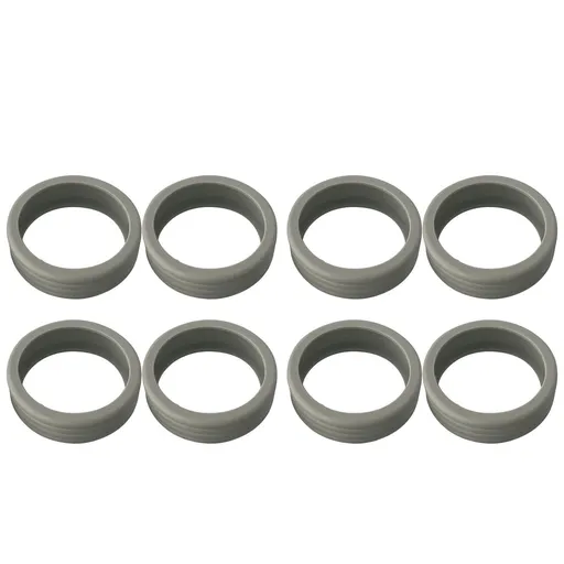 8PCS Luggage Suitcase Wheels Covers Noise Canceling Shock Absorbing Trolley Case Silicone Caster Protection Cover Light Gray